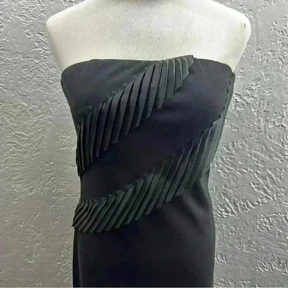 Vintage Victoria Royal Black fitted strapless dress size 6 - Picture 3 of 9